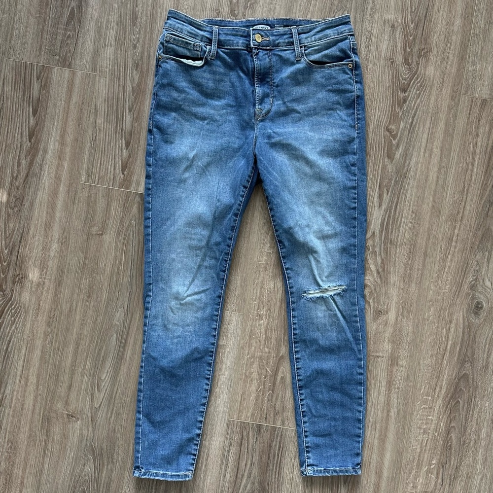 Old Navy High-Rise Rockstar Super Skinny Sculpt Blue Jeans Size 10 Petite